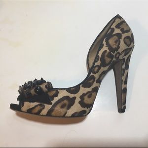 Sam Edelman Leopard Heels with Studded Bows